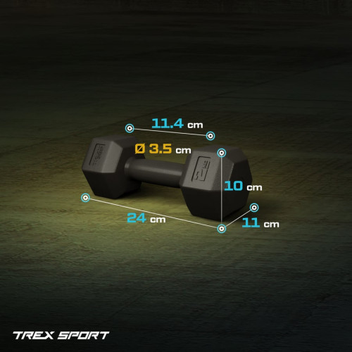Гантель  Trex Sport TX-002CD 2x2 кг - фото №4